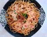 Foto langkah ke 5 dari resep Mie Gomak Siram Bumbu Kacang #PR_dibumbukacangin.