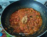 A picture of step 5 of Kathiyawadi Sev Tameta Nu Shaak (Gujarat Special).