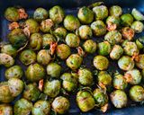 A picture of step 3 of Roasted Brussels sprouts.