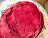 A picture of step 12 of Beetroot chapati.