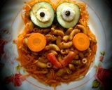 Une image de l'étape 5 de Les pâtes au sauce tomate,carotte et l'œuf mollet 😋😋😋👍.