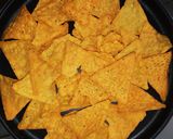 A picture of step 4 of Easy Cheesy nachos with salsa dip.