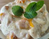 A picture of step 4 of Creamy mango salad.