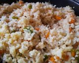 A picture of step 3 of Raw mango mixed Vegetable rice.