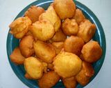 A picture of step 4 of Akara (Beans cake) & Pap.