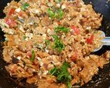 A picture of step 10 of Egg kothu chapati.