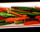 A picture of step 3 of My Sweet chilli Aspargus with Sweet Pepper Starter 😁.