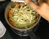 A picture of step 5 of Paneer shawarma roll.