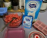Foto langkah ke 1 dari resep Strawberry Sago Milk 🍓♥️.