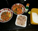 A picture of step 7 of Fried rice plantains and fried chicken.