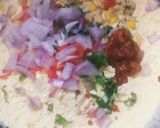 A picture of step 1 of Schezwan Besan Uttapam.