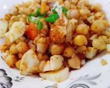 A picture of step 3 of Chana chat.