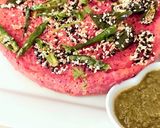 A picture of step 9 of Beetroot Dhoklas.