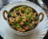 A picture of step 10 of Khandeshi special jalgaon green brinjal roasted bharta.
