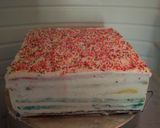 Foto langkah ke 5 dari resep Rainbow cake kukus.
