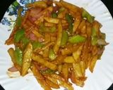 A picture of step 3 of Chilli potato.