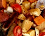 A picture of step 5 of My Spiced Seasonal Roast Sausage and Veg🥰.