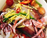 Hình bước làm 5 của món Mực hấp nhồi thịt 🦑
