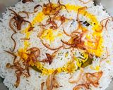 A picture of step 10 of Fried Fish Dum Biryani.