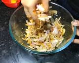 A picture of step 3 of Pyaaz pakode.