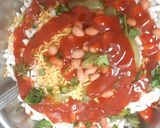 A picture of step 4 of Bhel puri.