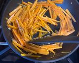 A picture of step 2 of Korean carrot Namul.