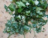 A picture of step 2 of Aloo ke pakoray.