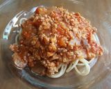 รูปขั้นตอนการทำที่ 8 ของ สปาเกตตี้ไก่สับในหม้อหุงข้าว