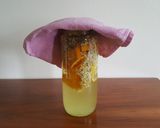 A picture of step 3 of Elderflower Syrup.