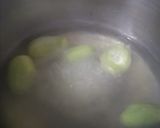 A picture of step 1 of Parwal ki mithai.