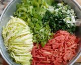 A picture of step 2 of Chicken Spring Rolls.