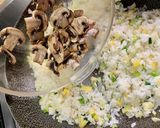 A picture of step 3 of Mushroom and Pineapple Fried Rice.