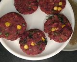 A picture of step 10 of Beetroot veggie burger.
