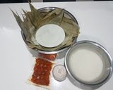 A picture of step 1 of Zong zi.