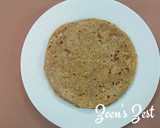 A picture of step 3 of Bajra and Wheat Chapatis with Spring Onions.