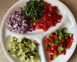 A picture of step 2 of Masala papad cone.