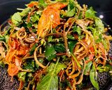 Hình bước làm 5 của món Gỏi hoa chuối, tôm, rau sam