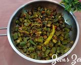A picture of step 3 of Methi Bhindi Masala.