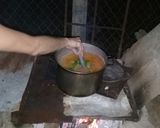 A picture of step 7 of Frijoles Charros.