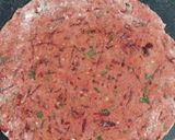 A picture of step 5 of Beetroot thepla.