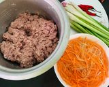Hình bước làm 1 của món Bún mắm nem nướng