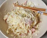 Une image de l'étape 3 de Carbonara façon japonaise.