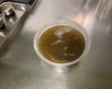 Une image de l'étape 9 de Navets et poivrons à la crème, aneth et bouillon de gambas.