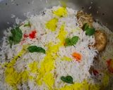 A picture of step 9 of Chicken malai tikka biryani.