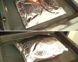 Foto del paso 8 de la receta: Trucha asalmonada con guarnición de gambas y verduras