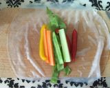 A picture of step 1 of Vegan spring roll.