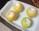 Foto del paso 1 de la receta: Tarta de manzana asada y flan con helado