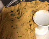 A picture of step 2 of Methi Achari masala paratha.