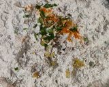 A picture of step 2 of Singhare & kuttu thepla.