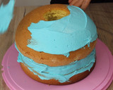 Foto del paso 4 de la receta: Pastel de princesa Elsa - Frozen